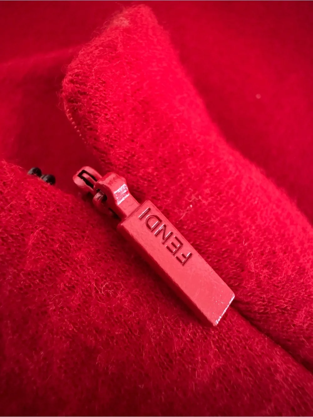 FENDI Red Skirt 100% Wool with Silk Lining